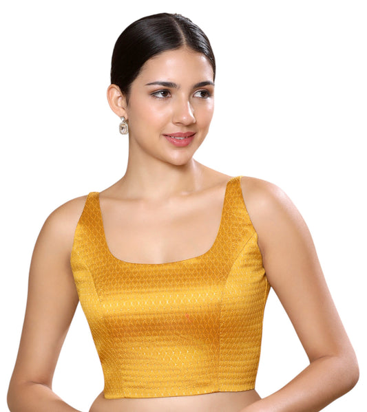 Studio Shringaar Women's Yellow Blouse (Design 2841)
