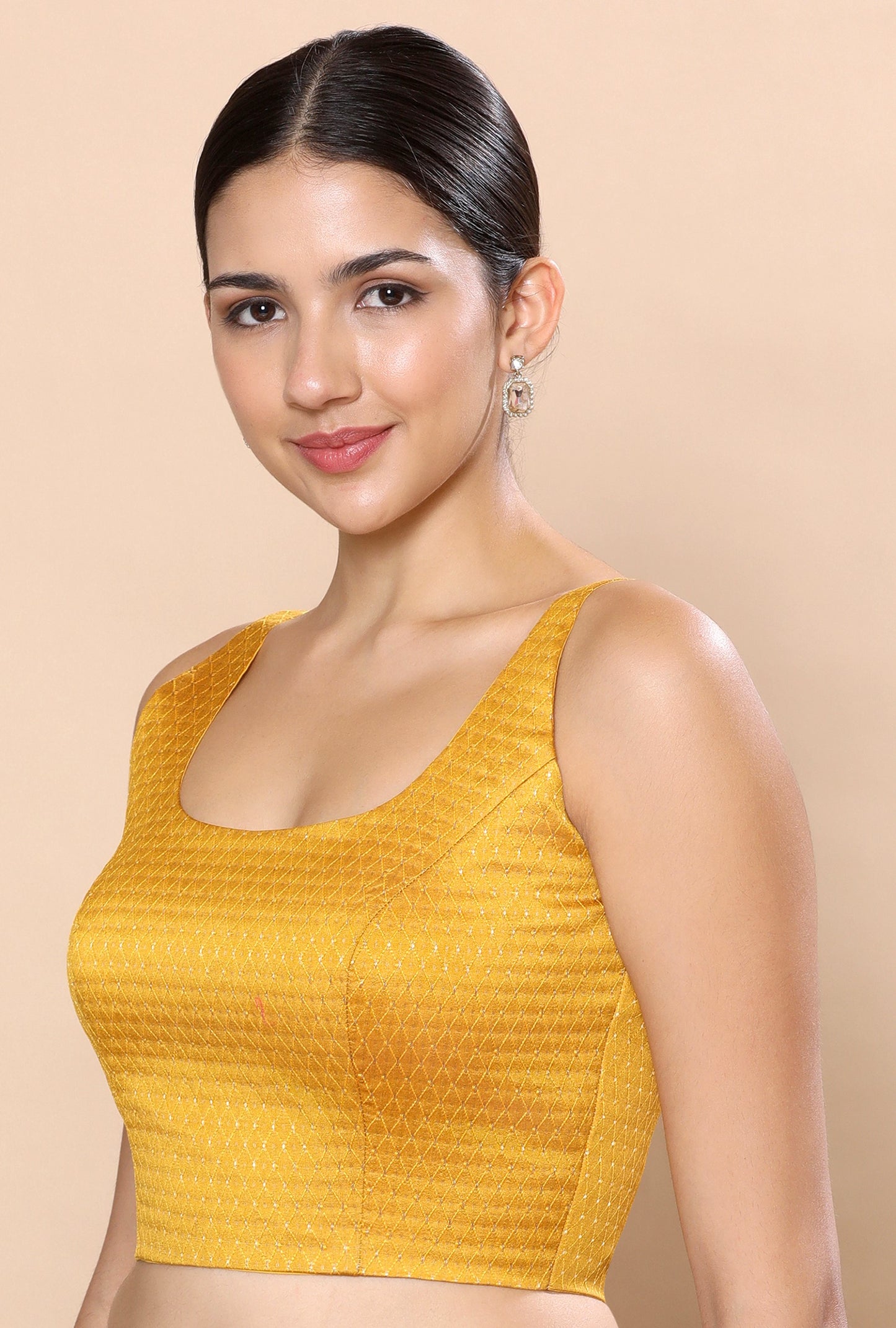 Studio Shringaar Women's Yellow Blouse (Design 2841)