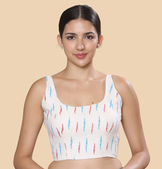 Studio Shringaar Women's White Readymade Blouse (Design 2842)