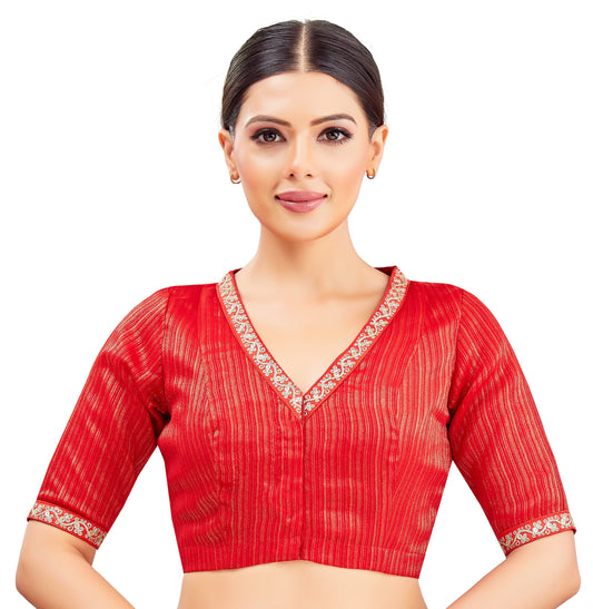 Studio Shringaar Women's Red Blouse (Design 2846)