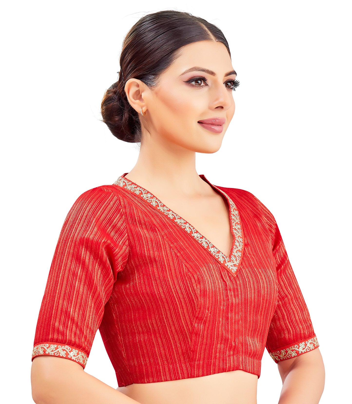 Studio Shringaar Women's Red Blouse (Design 2846)
