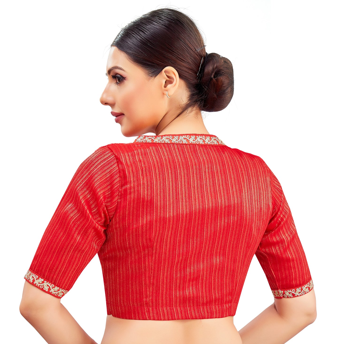 Studio Shringaar Women's Red Blouse (Design 2846)