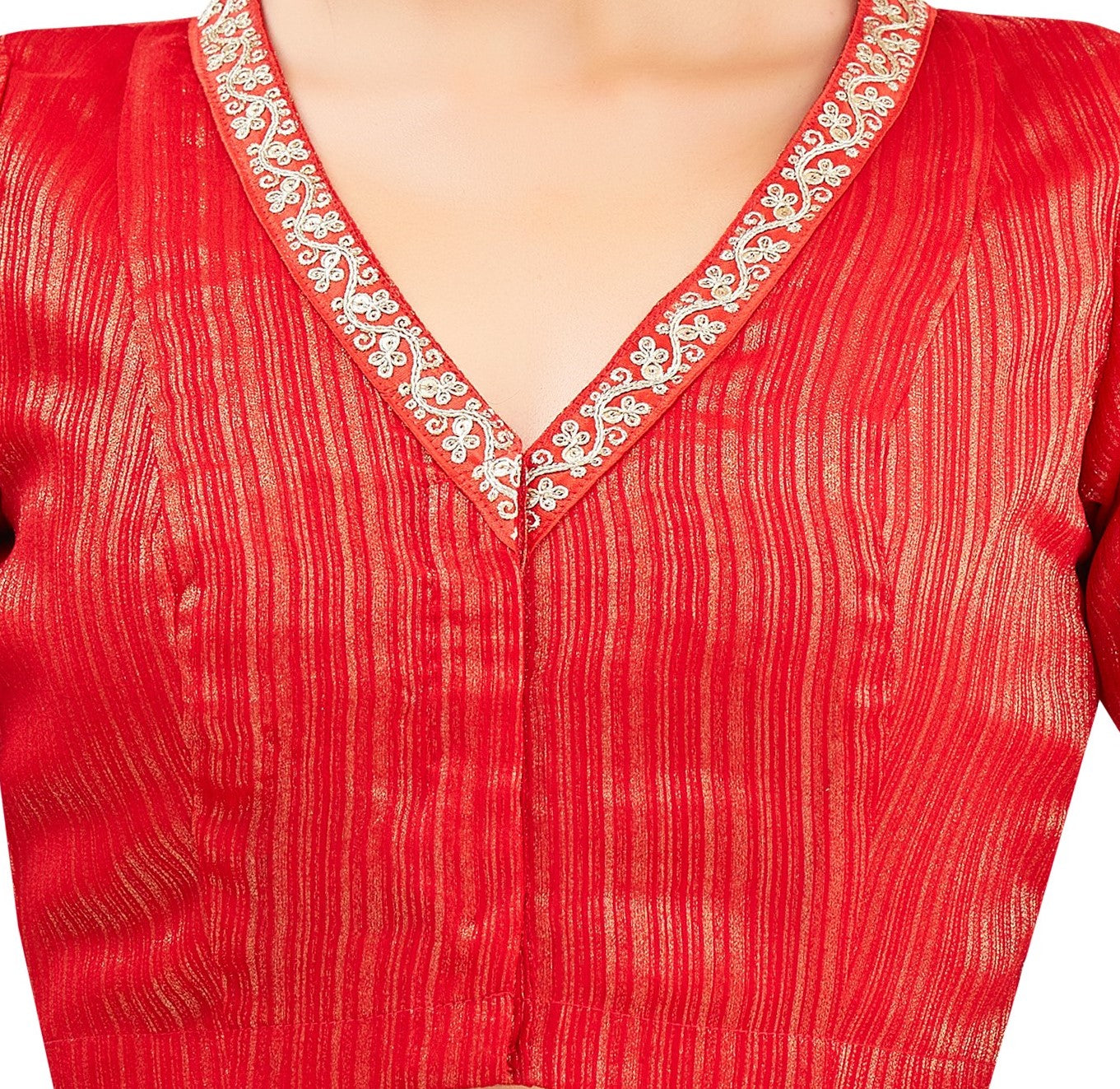 Studio Shringaar Women's Red Blouse (Design 2846)