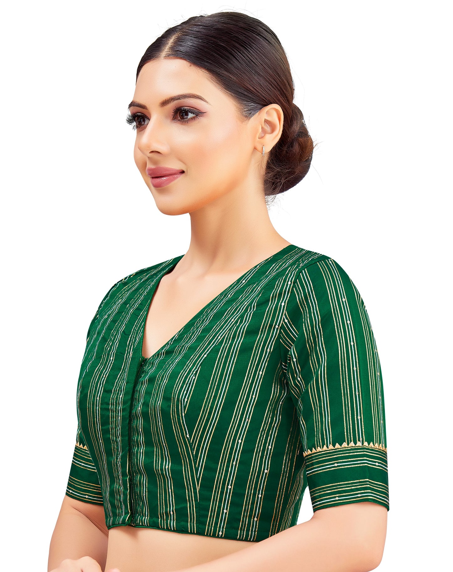 Studio Shringaar Women's Green Blouse (Design 2853)