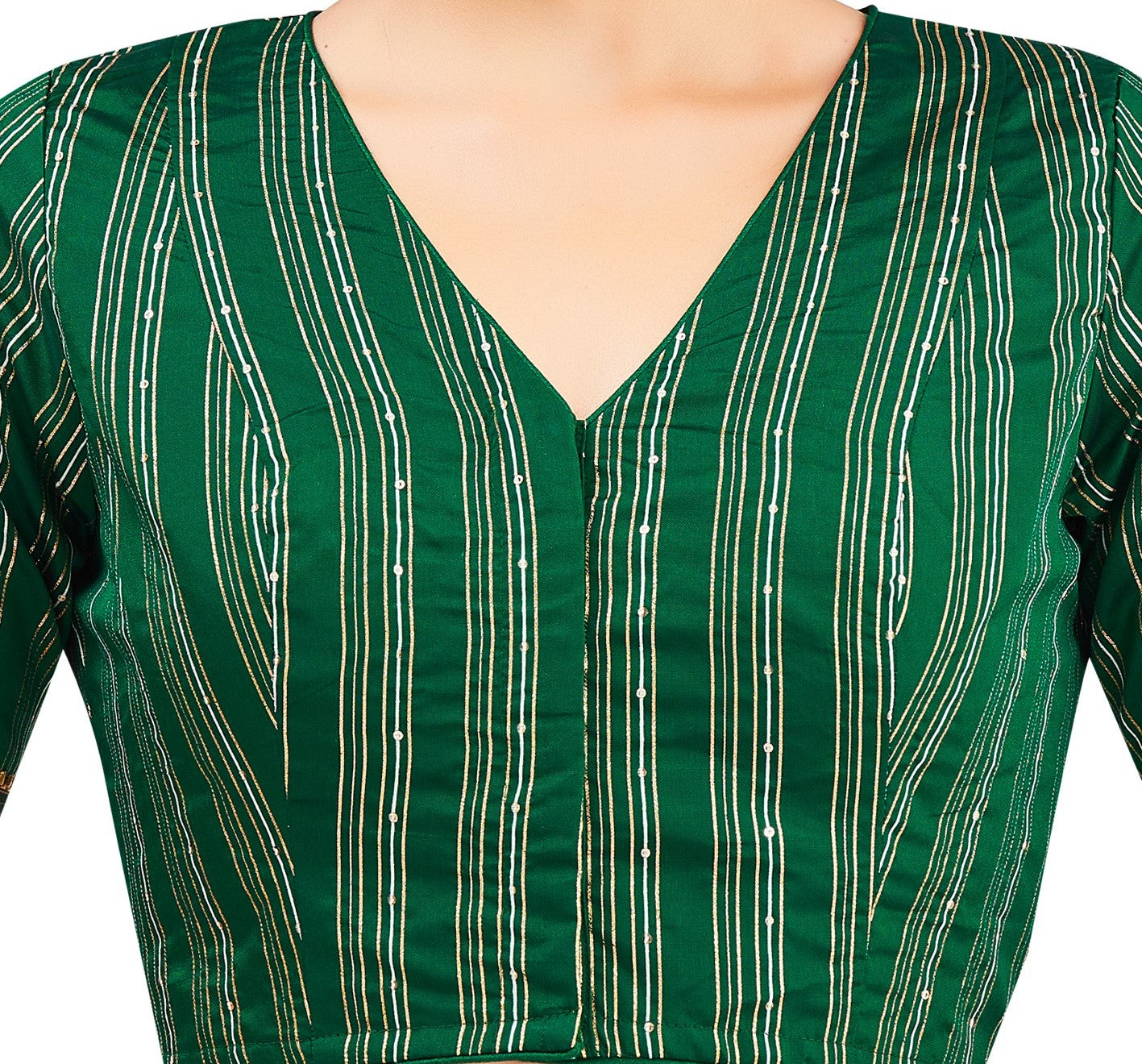Studio Shringaar Women's Green Blouse (Design 2853)