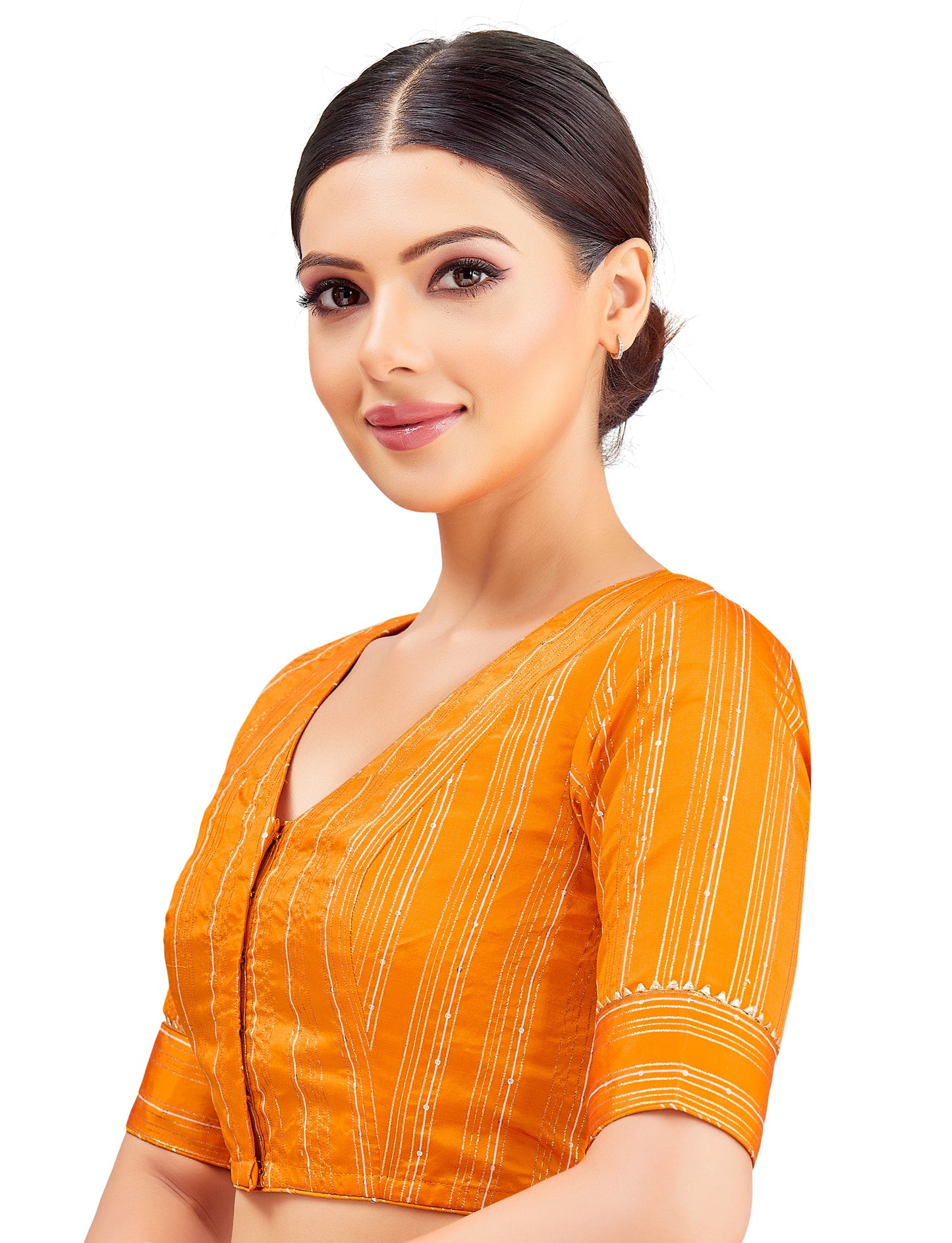 Studio Shringaar Women's Orange Blouse (Design 2853)