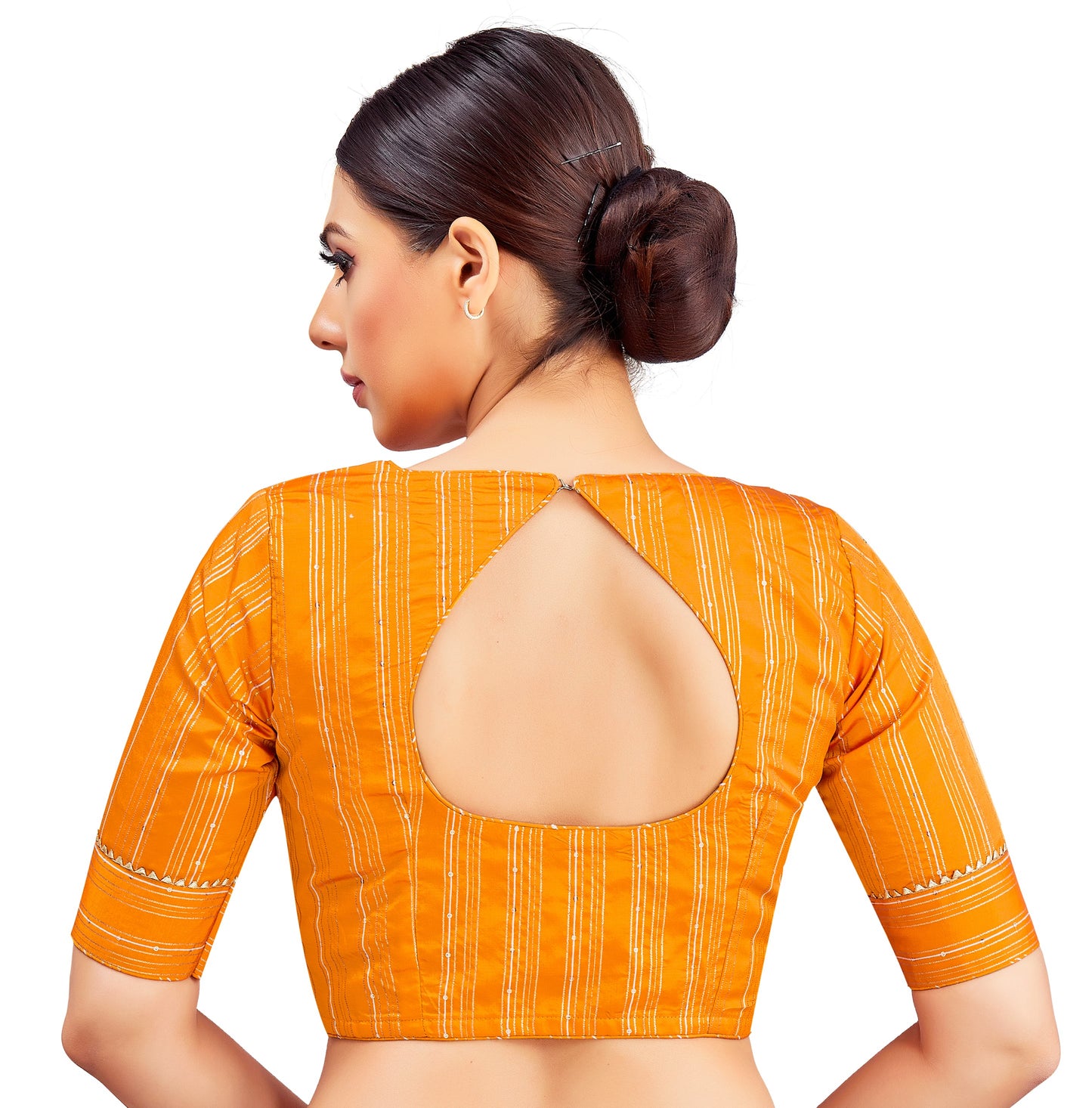 Studio Shringaar Women's Orange Blouse (Design 2853)