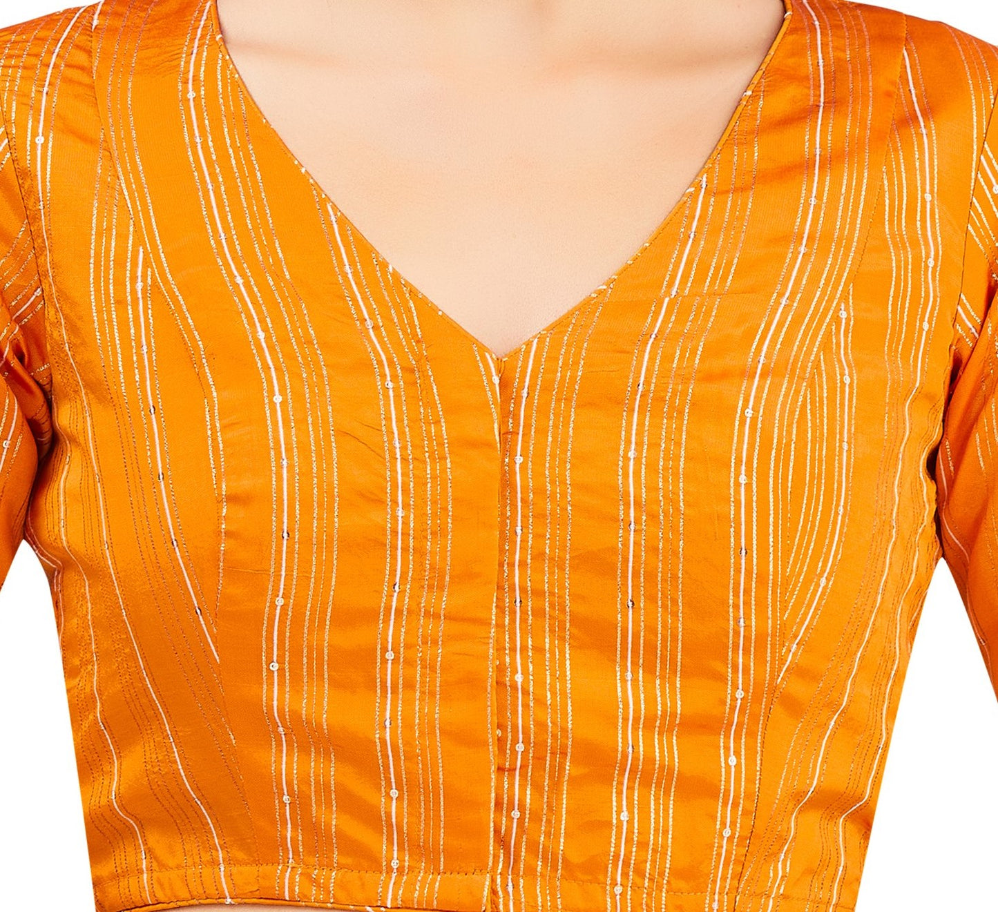 Studio Shringaar Women's Orange Blouse (Design 2853)