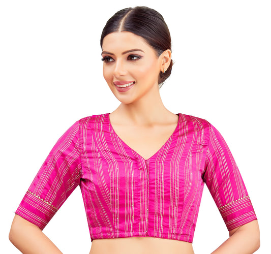 Studio Shringaar Women's Pink Blouse (Design 2853)