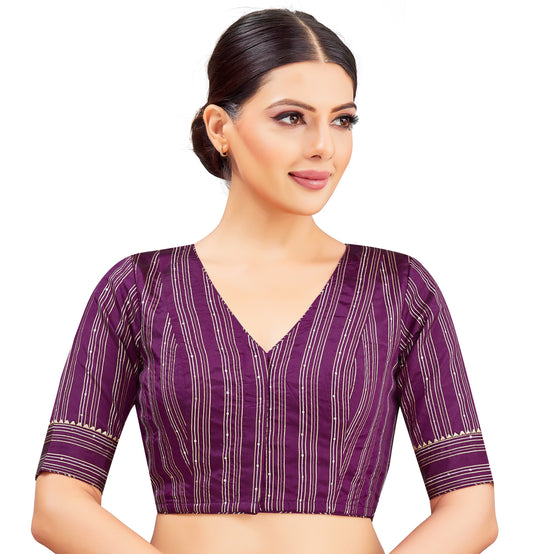 Studio Shringaar Women's Wine Blouse (Design 2853)