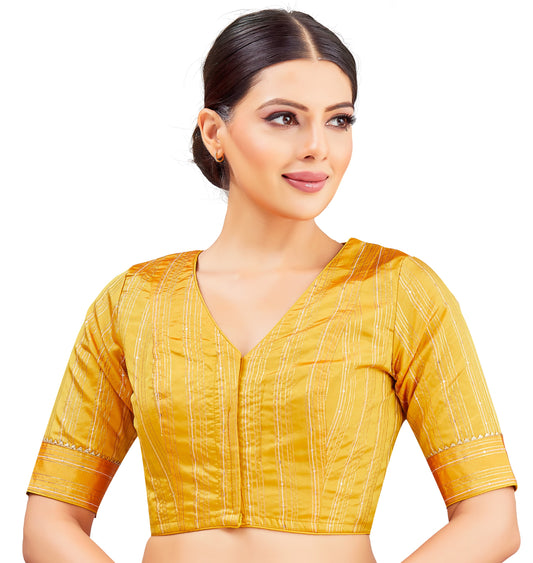 Studio Shringaar Women's Yellow Blouse (Design 2853)