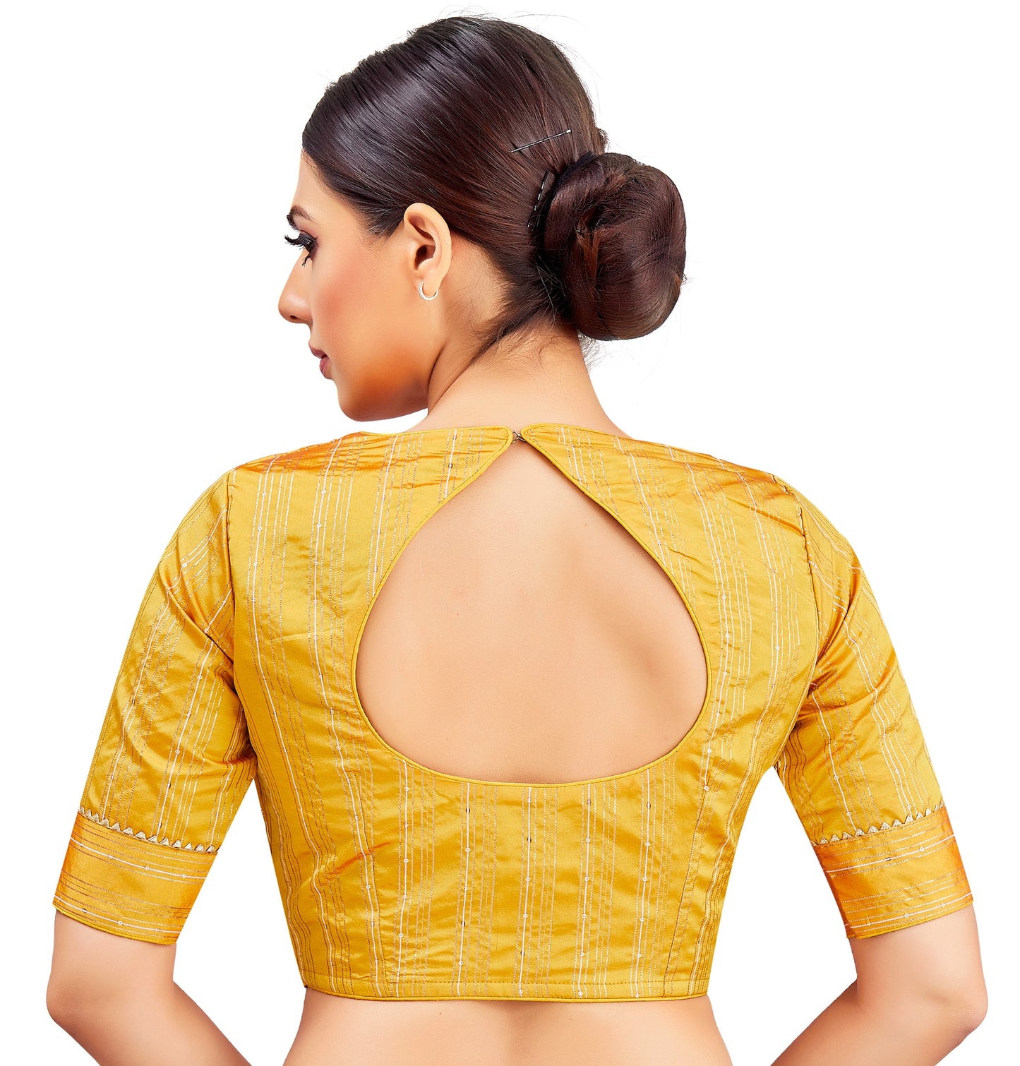 Studio Shringaar Women's Yellow Blouse (Design 2853)