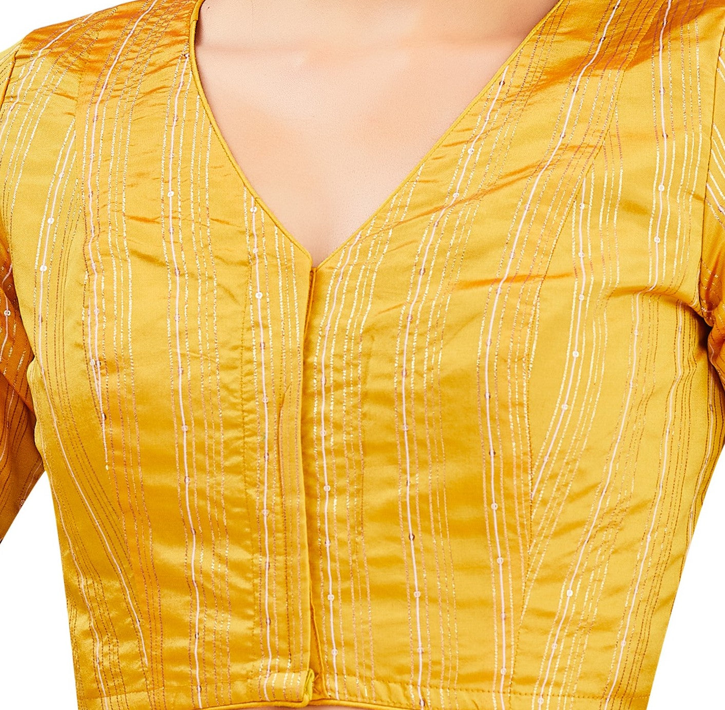 Studio Shringaar Women's Yellow Blouse (Design 2853)