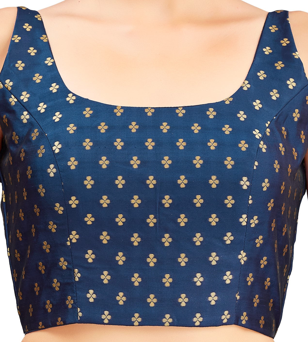 Studio Shringaar Women's Navy Blue Blouse (Design 2854)