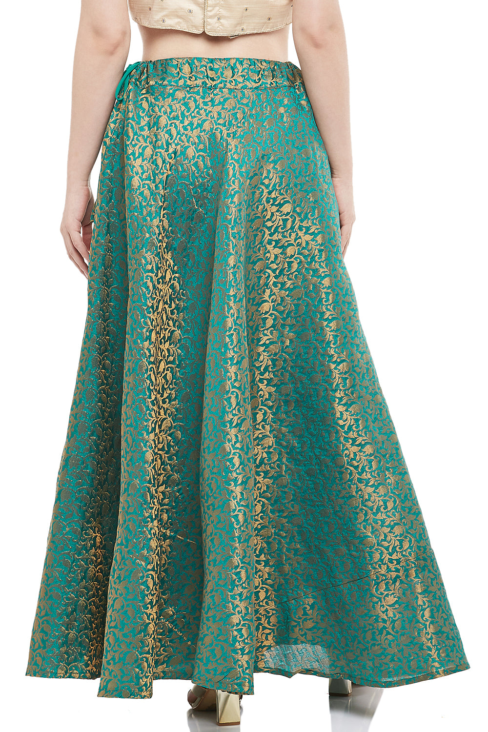 Women's Firozi Benaras Brocade Skirt (Design 602)