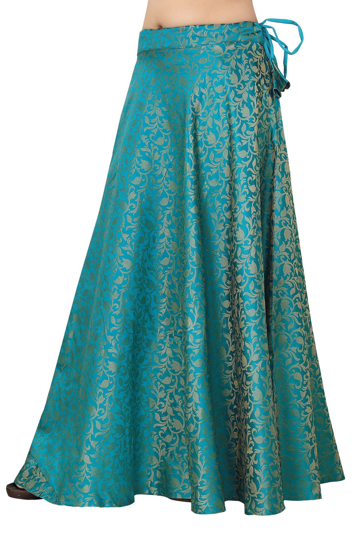 Women's Firozi Benaras Brocade Skirt (Design 609)