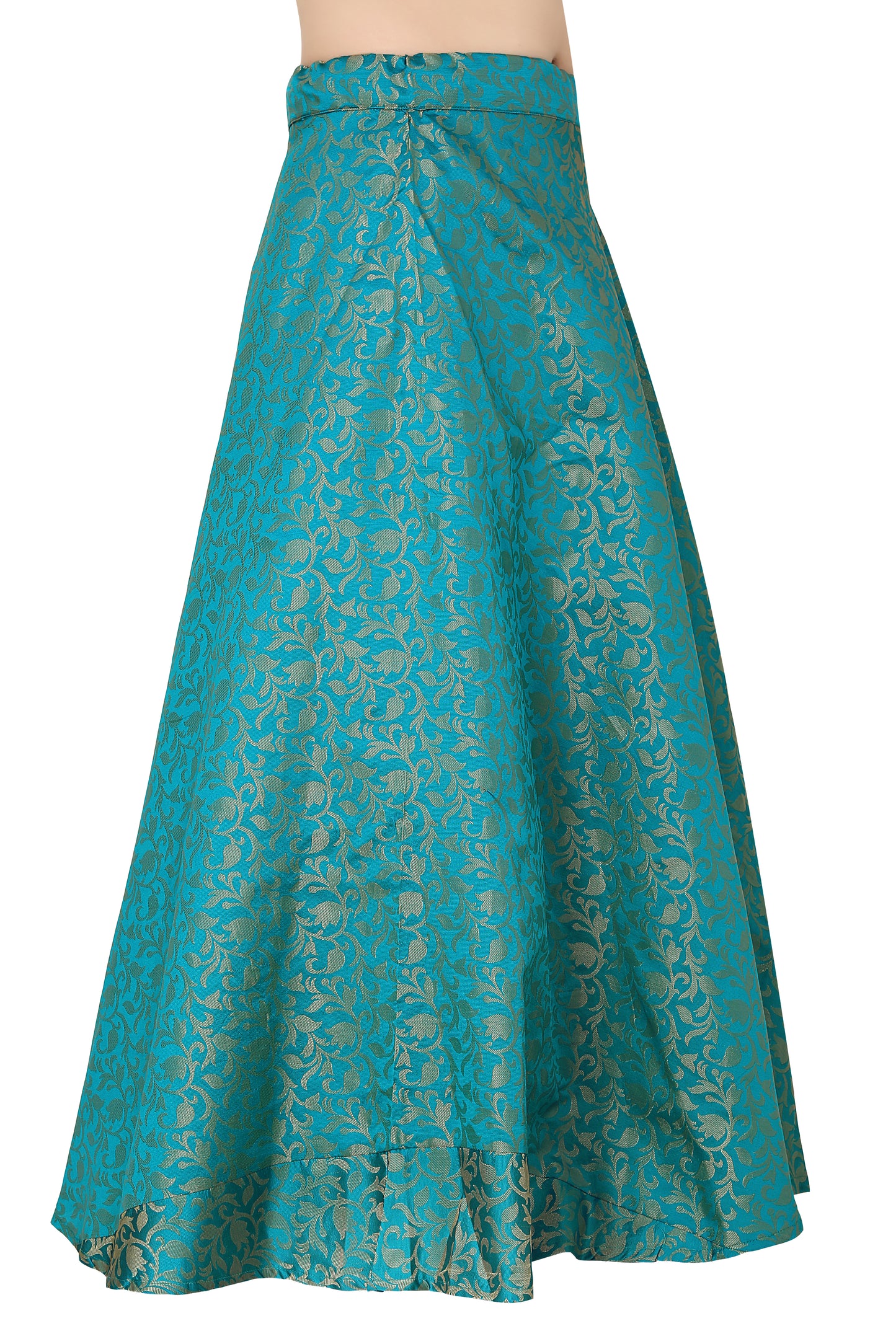 Women's Firozi Benaras Brocade Skirt (Design 609)