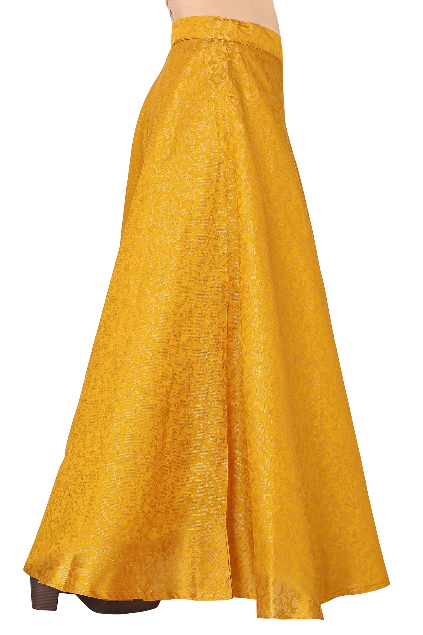 Women's Benarasi Brocade Skirt Lehenga Ghaghra (0609 - Yellow)