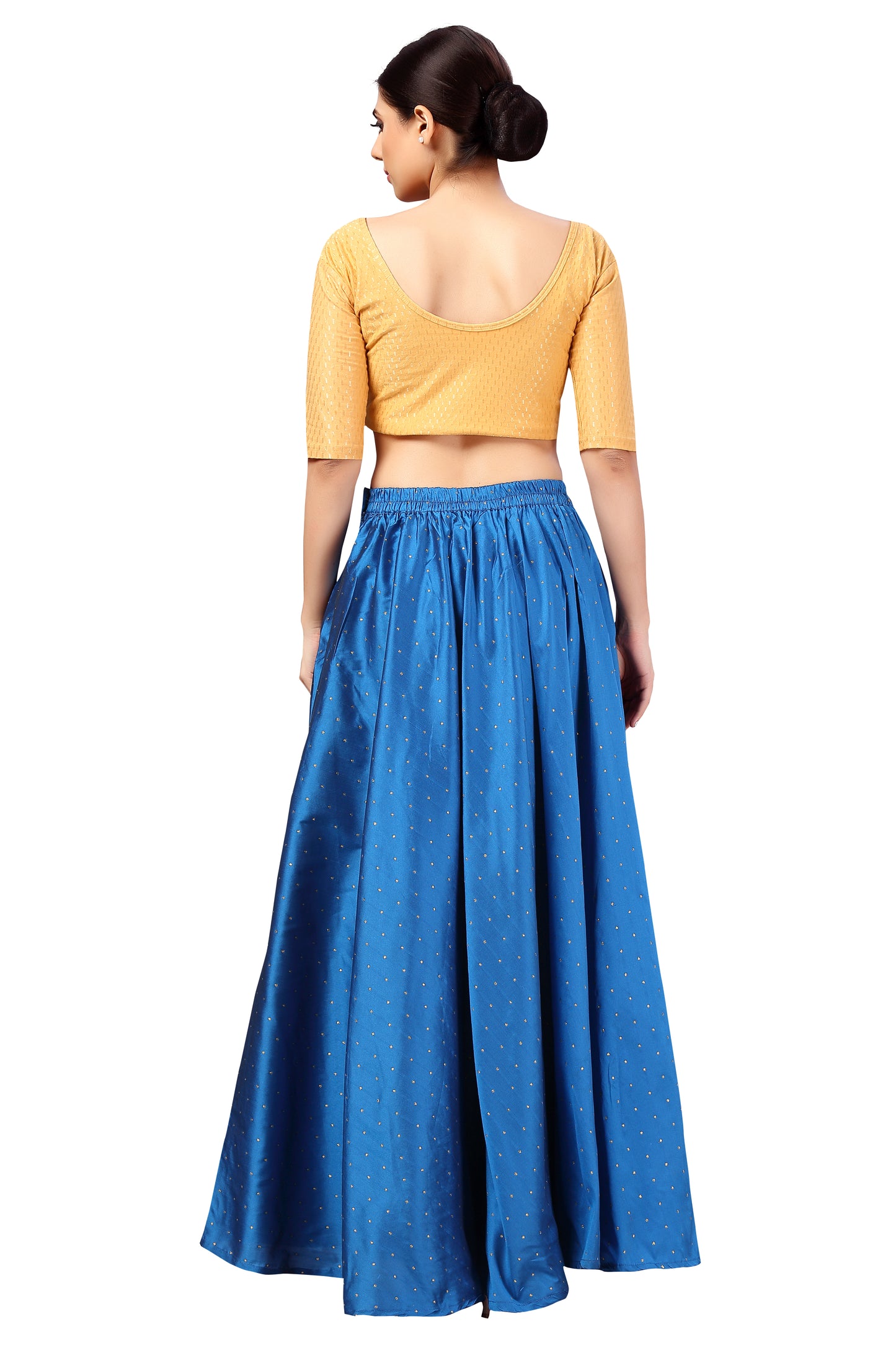 Women's Blue Taffeta Skirt (Design 0613)