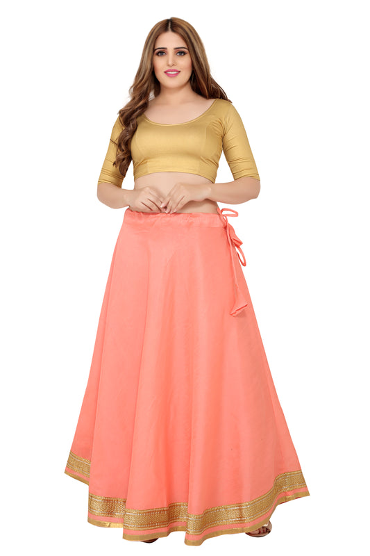 Women's Maxi Lehenga Skirt (0617 - Light Pink)