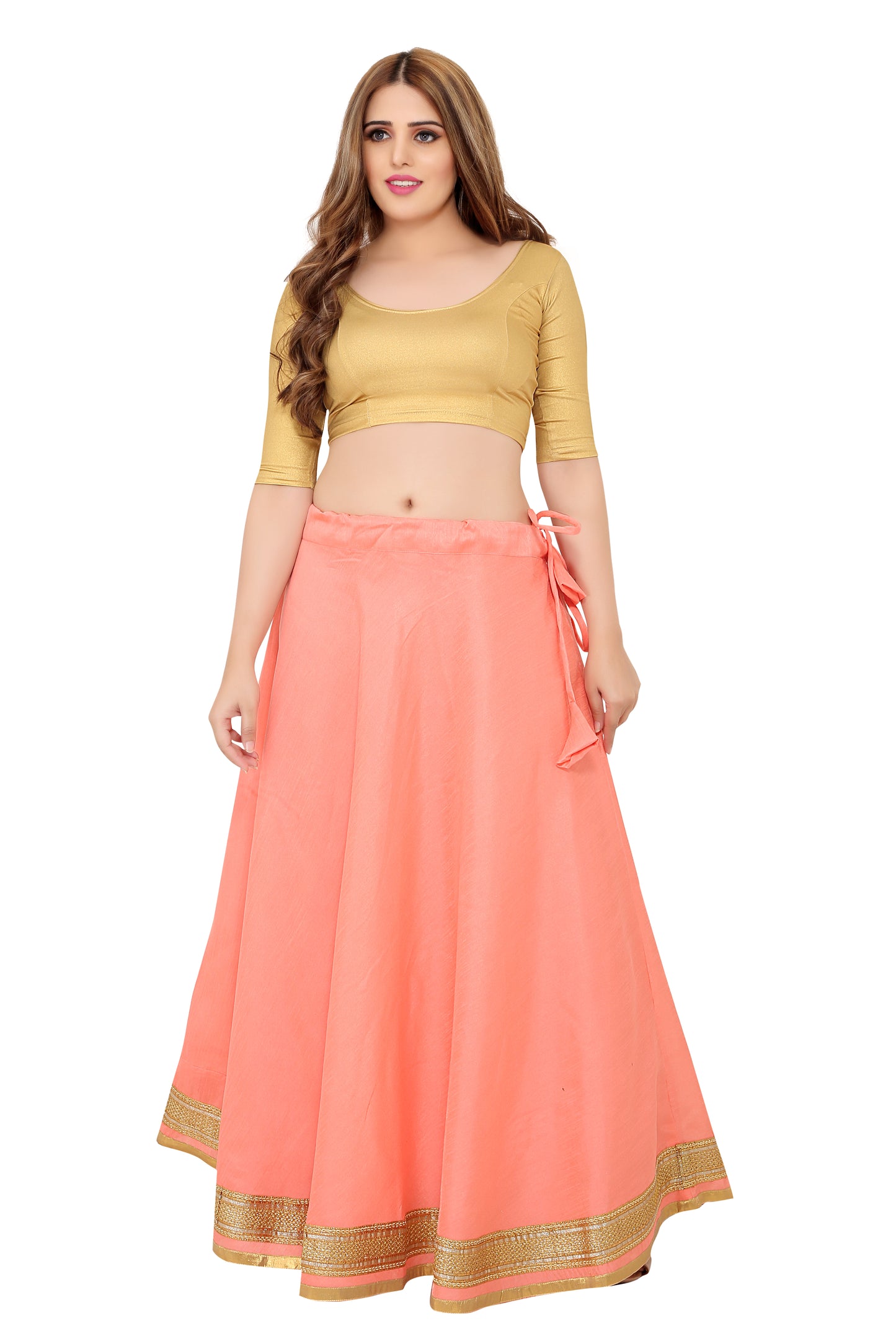 Women's Maxi Lehenga Skirt (0617 - Light Pink)