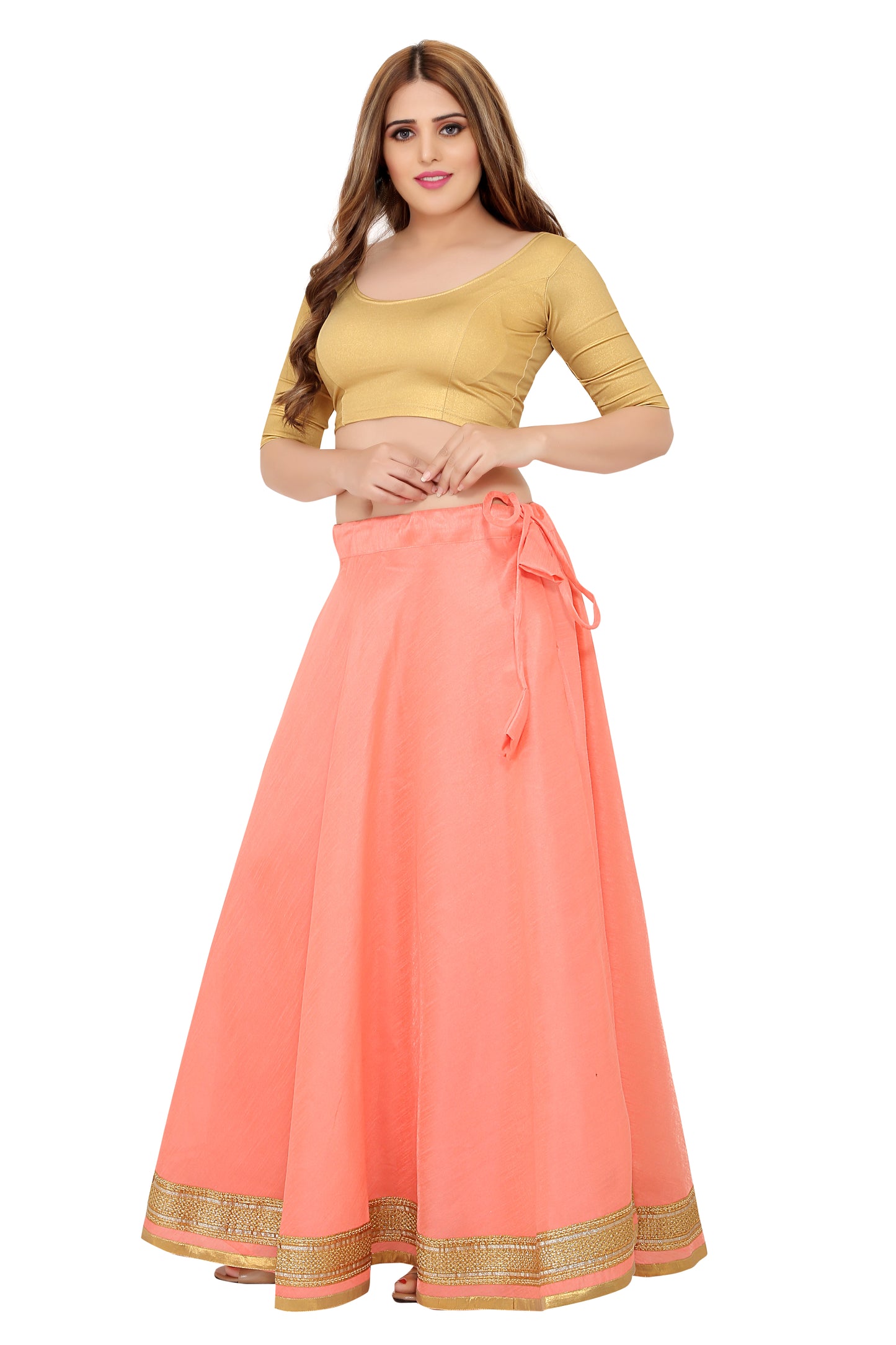 Women's Maxi Lehenga Skirt (0617 - Light Pink)