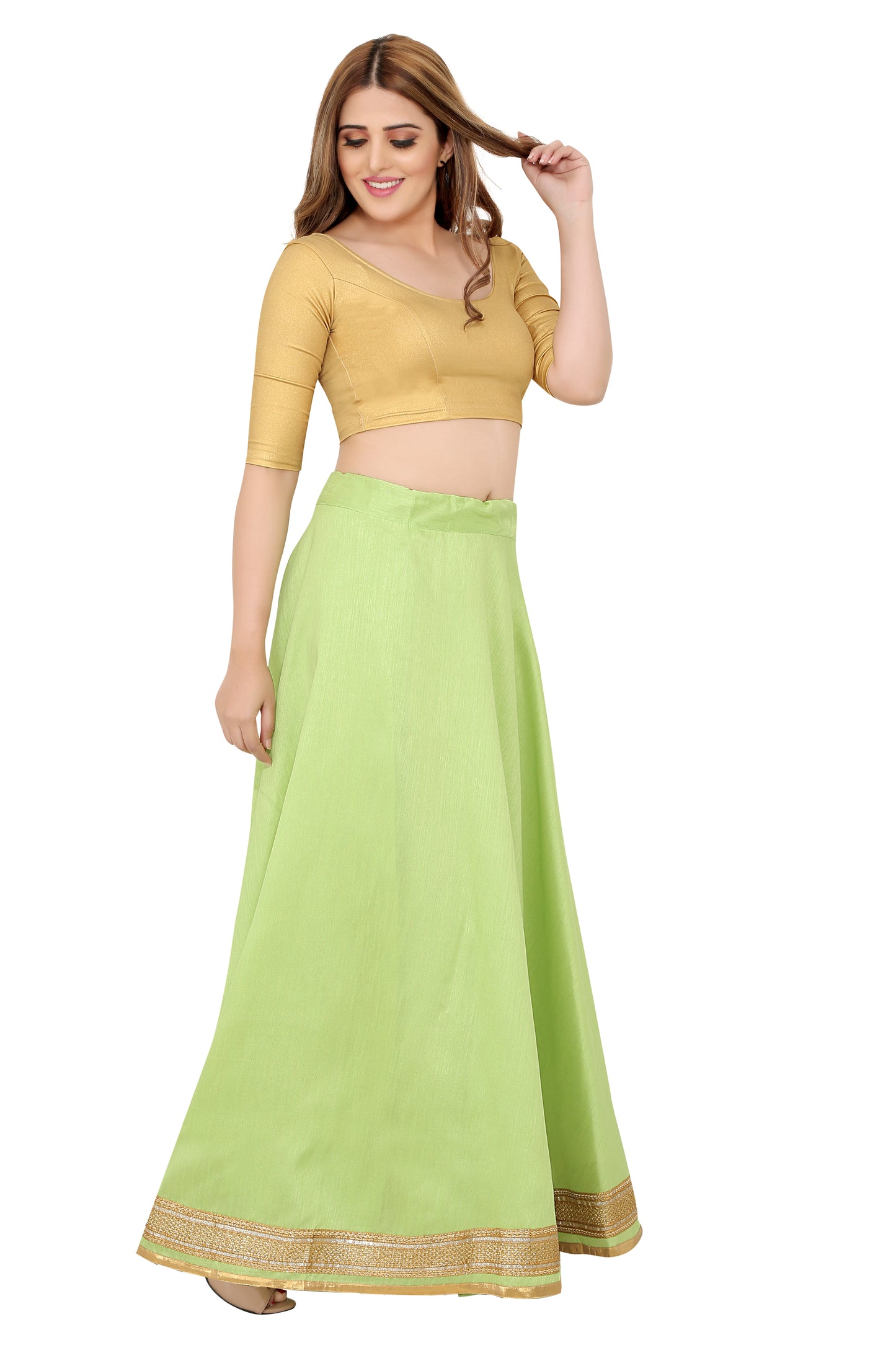 Women's Pista Raw Silk Skirt (Design 0617)