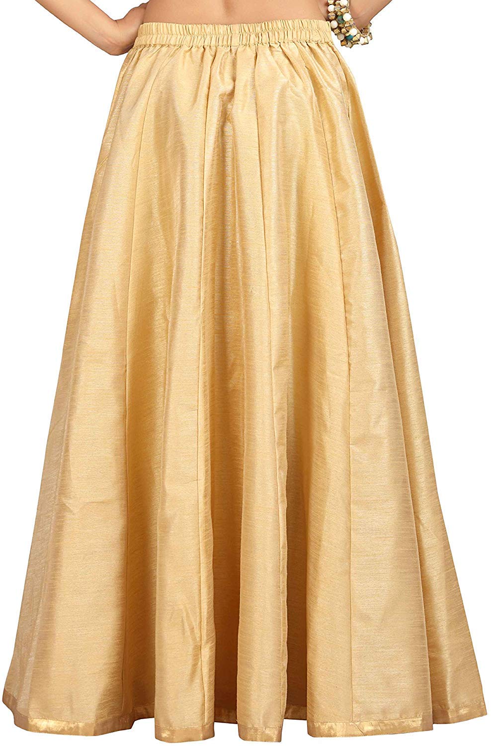 Women's Gold Raw Silk Skirt (Design 706)