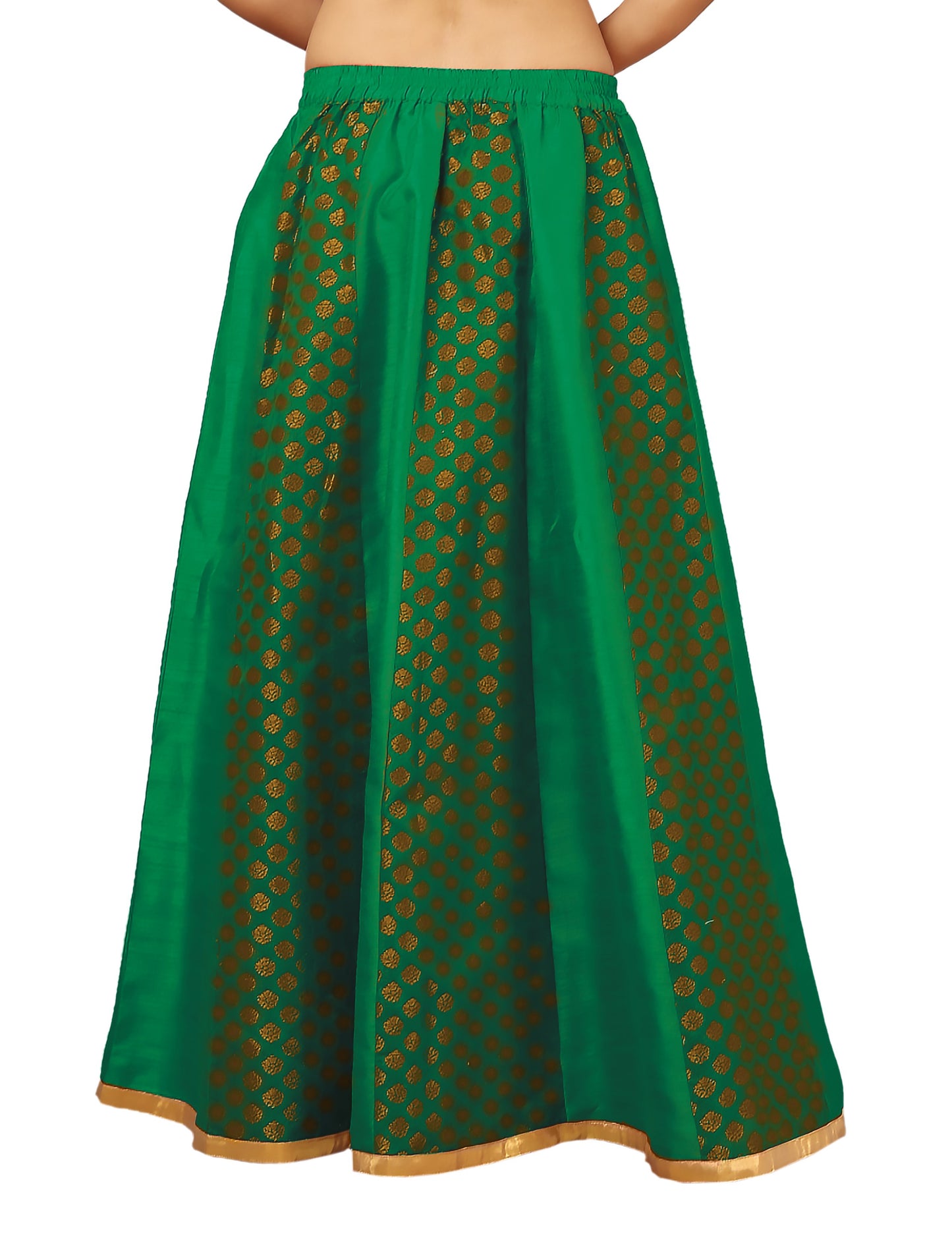 Women's Green Brocade Skirt (Design 715)