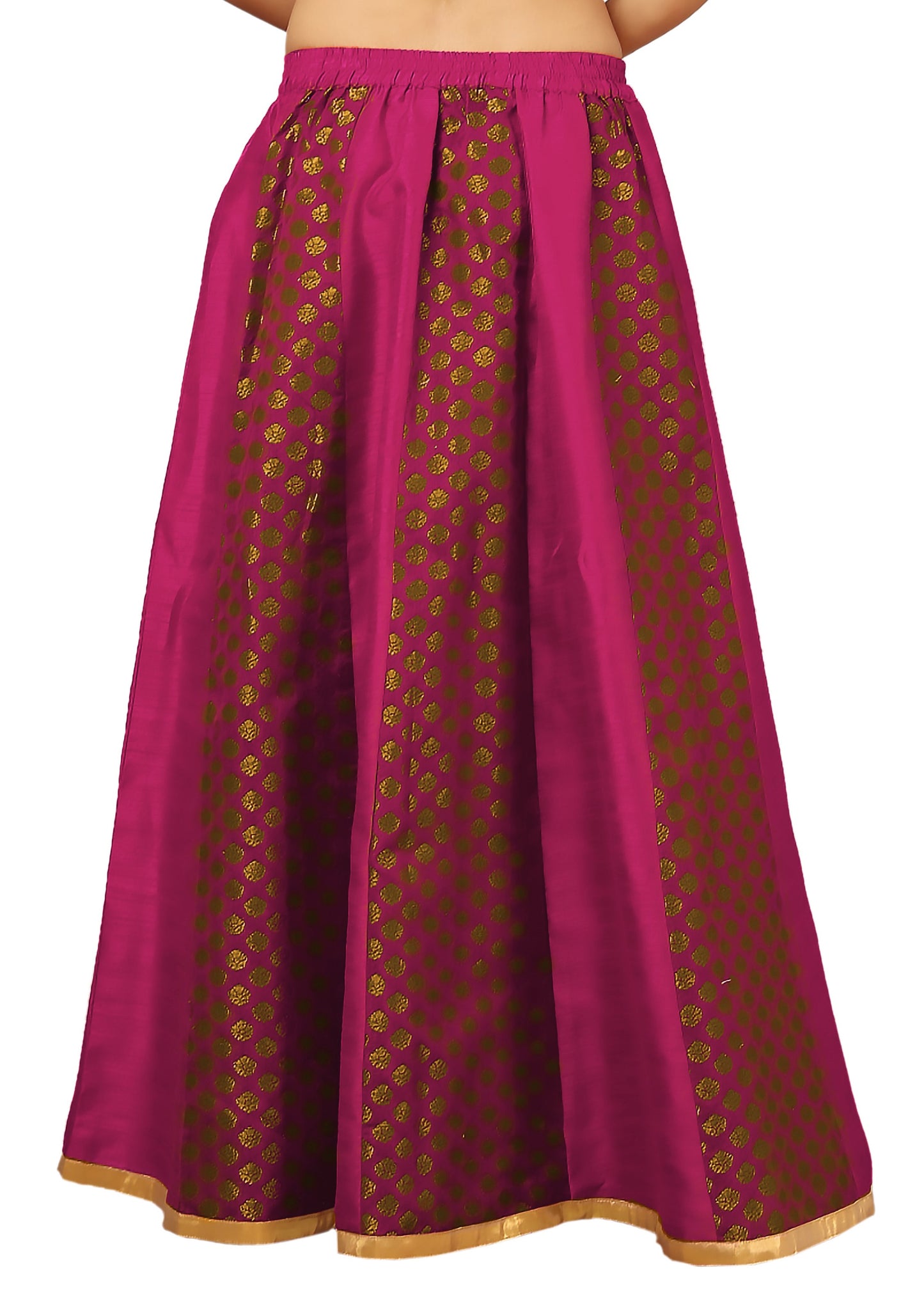 Women's Pink Brocade Skirt (Design 715)