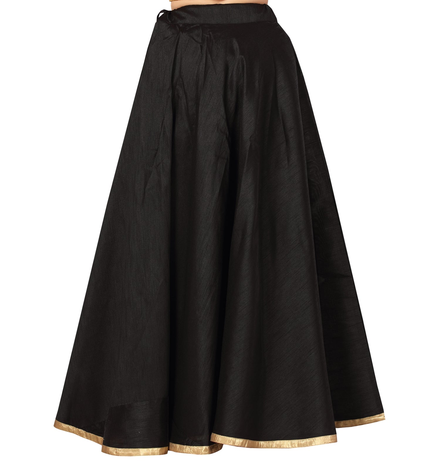 Women's Black Polyester Skirt (Design 717)