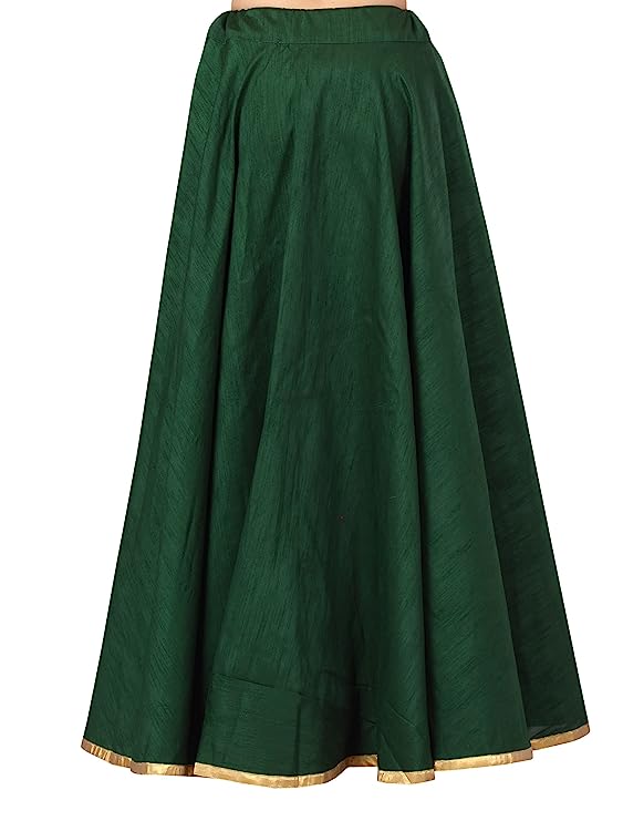 Women's Green Polyester Skirt (Design 717)