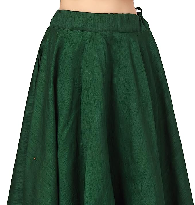 Women's Green Polyester Skirt (Design 717)