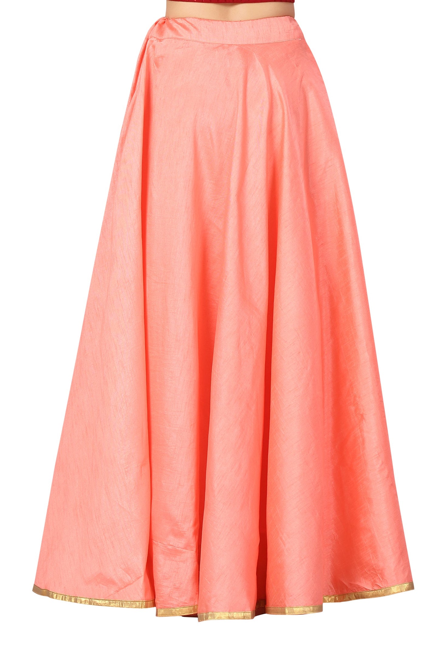 Women's Light Pink Polyester Skirt (Design 717)