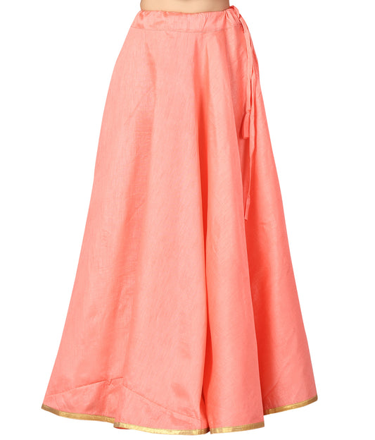 Women's Light Pink Polyester Skirt (Design 717)