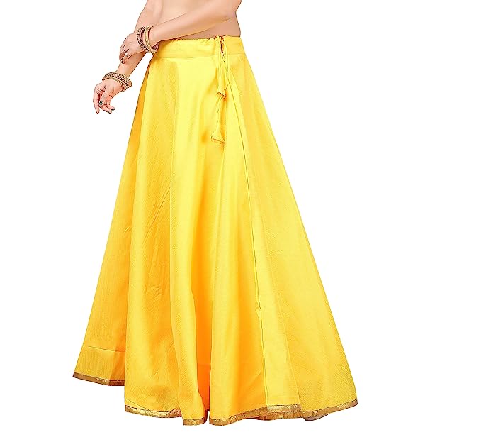 Women's Light Yellow Polyester Skirt (Design 717)