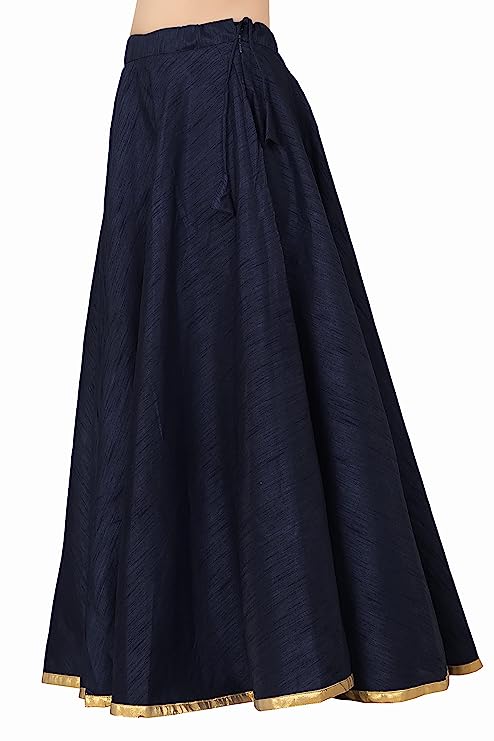 Women's Navy Blue Polyester Skirt (Design 717)