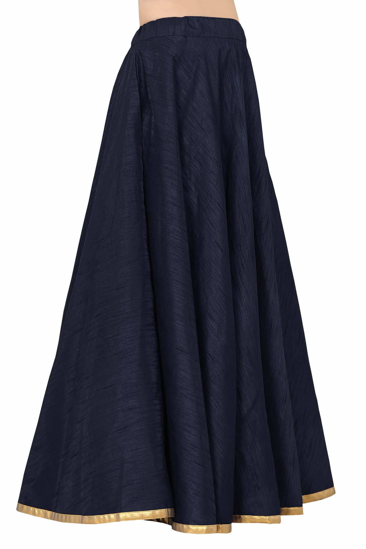 Women's Navy Blue Polyester Skirt (Design 717)