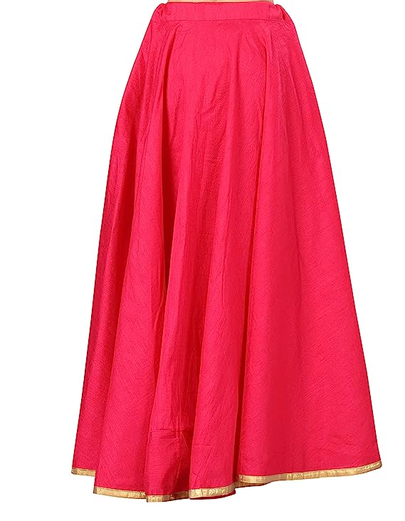 Women's Pink Polyester Skirt (Design 717)