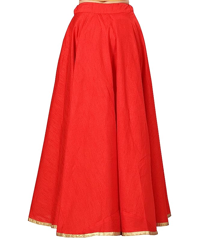 Women's Red Polyester Skirt (Design 717)