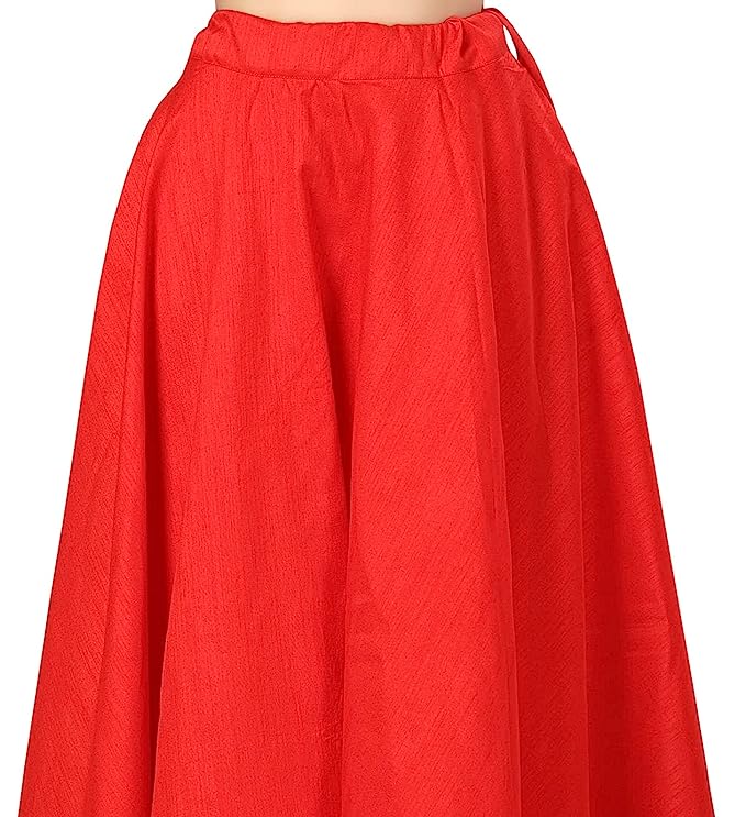 Women's Red Polyester Skirt (Design 717)