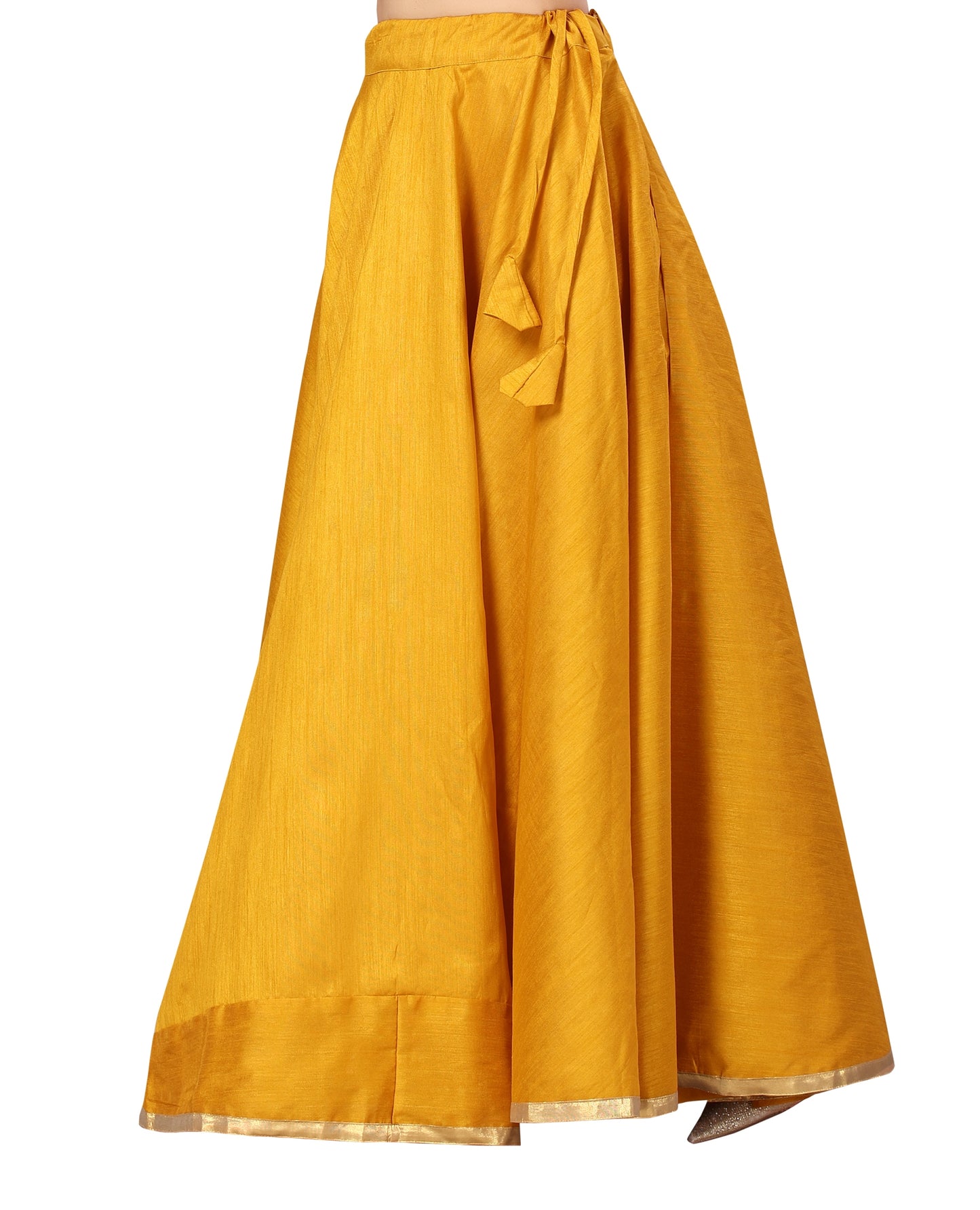 Women's Yellow Polyester Skirt (Design 717)