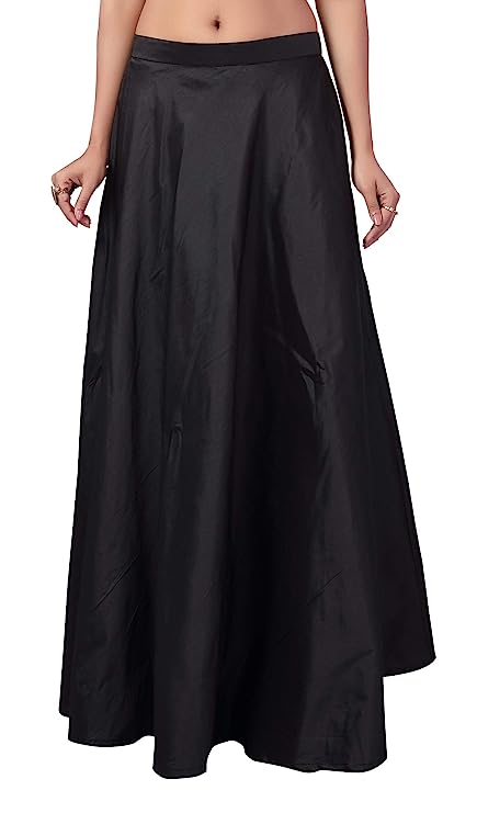 Women's Black Taffeta Skirt (Design 733)