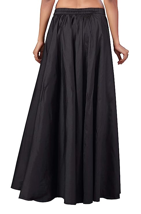 Women's Black Taffeta Skirt (Design 733)