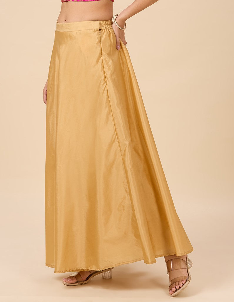 Women's Gold Taffeta Skirt (Design 733)