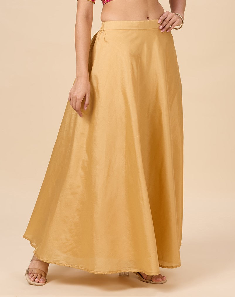 Women's Gold Taffeta Skirt (Design 733)