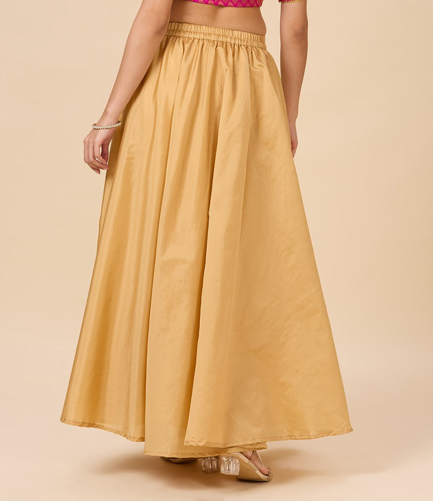 Women's Gold Taffeta Skirt (Design 733)