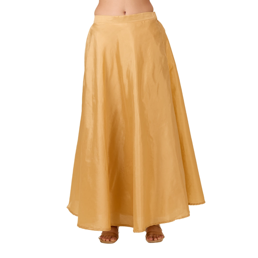 Women's Gold Taffeta Skirt (Design 733)