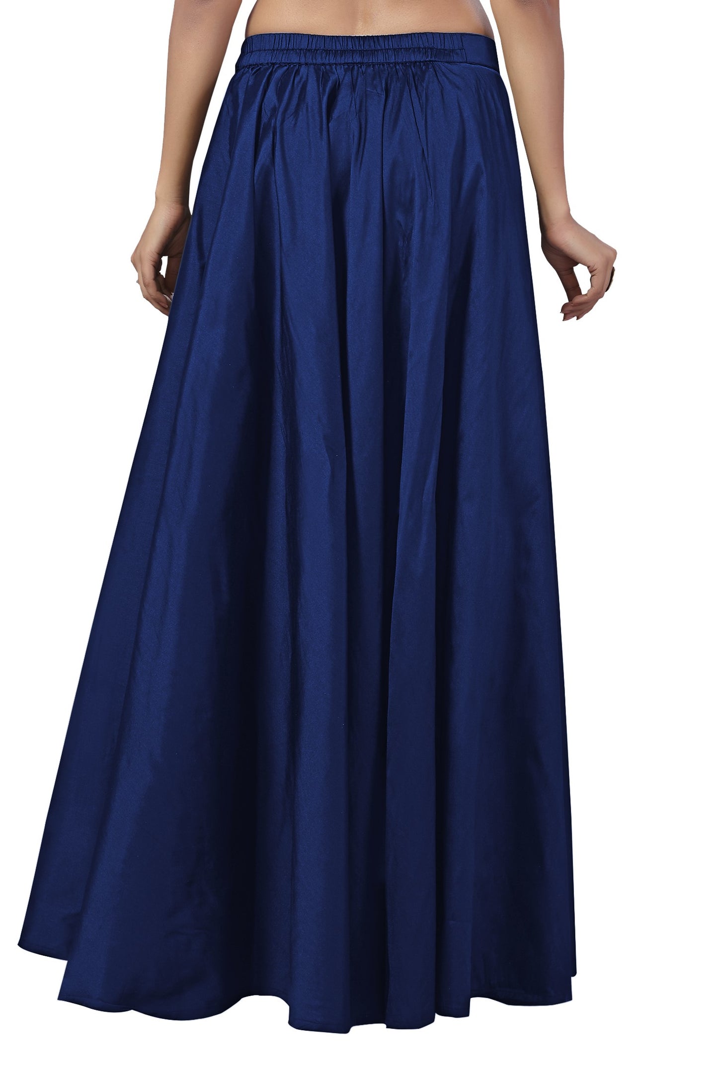 Women's Navy Blue Taffeta Skirt (Design 733)