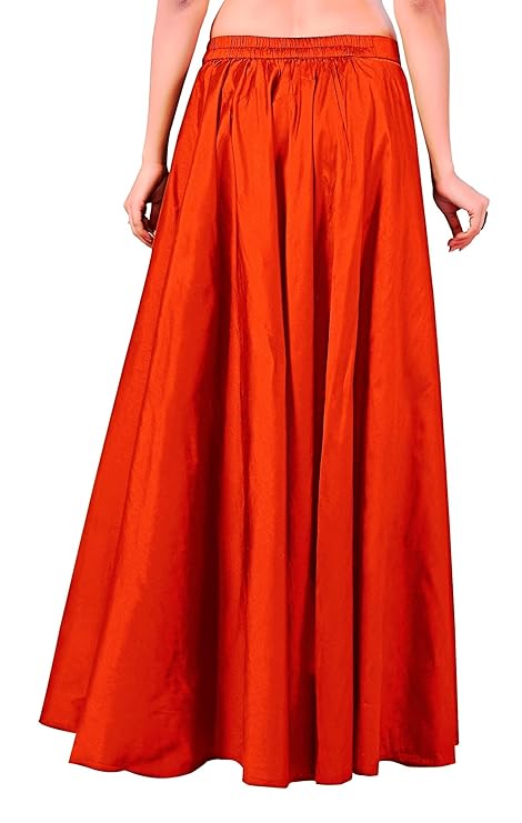 Women's Orange Taffeta Skirt (Design 733)